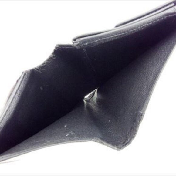 Louis Vuitton Wallet Purse Bifold Taiga Black Mens Authentic - Picture 6 of 8